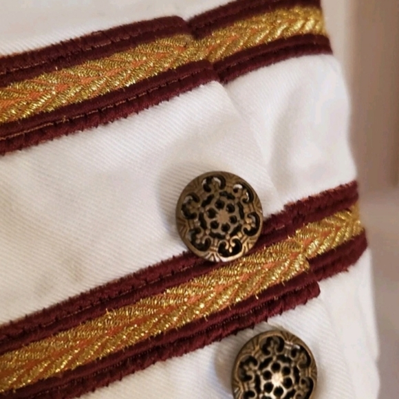 WHITE WITH GOLD ladies Jacket By PRAVATA SIZE 4 - Picture 10 of 10